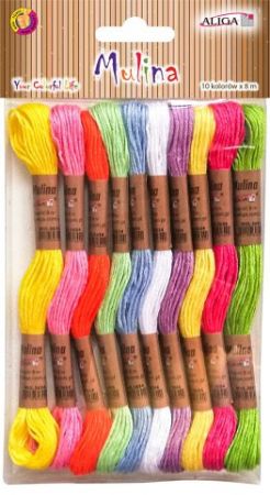 Bavlnky barevné 8m 10 ks mix 2