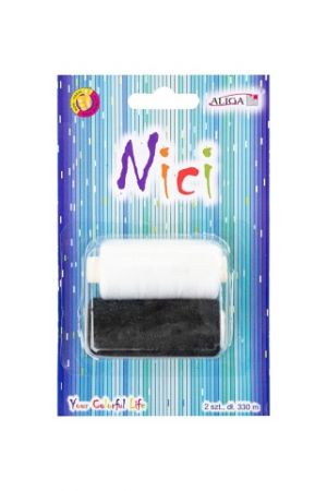 Nitě 2 ks na blistru - bílá a černá