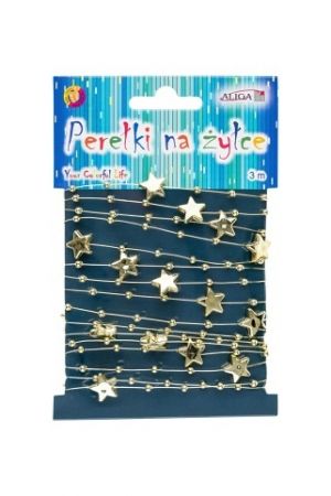 Vlasec 3 m se zlatými hvězdičkami 3 a 12 mm