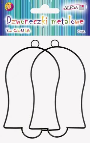 Dekorace Zvonečky kovové 9 cm 2 ks