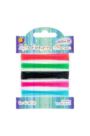 Vlasec elastický 0,5 mm 5 barev mix