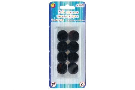 Suché zipy kolečka 2 cm samolepící 24 ks černé