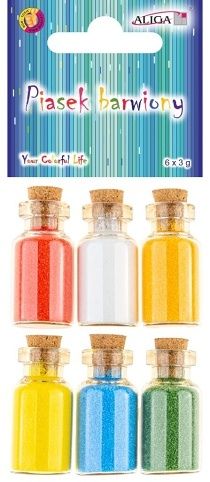 Brokát / písek 6 barev ve skleněných lahvičkách