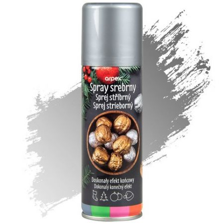 Párty spray 125 ml stříbrný barva