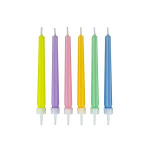 Dortové svíčky pastelové 8 ks