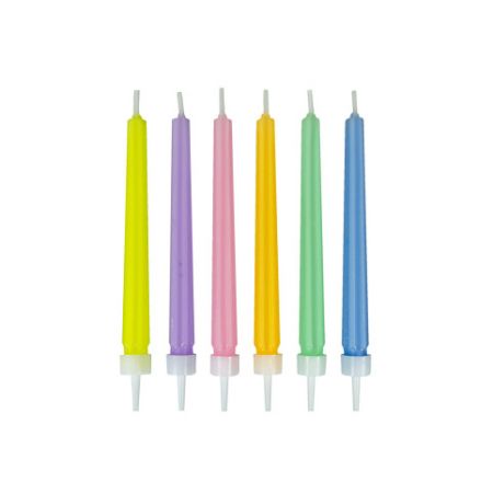 Dortové svíčky pastelové 8 ks