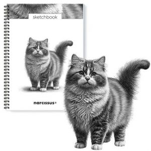 Skicovací notes A4 SP 60l čistý KOČKA Ragamuffin