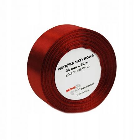 Atlasová stuha 38 mm vínová - 33
