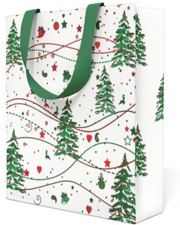 Vánoční papírová taška Anna Style TX1 186 střední