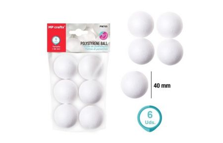 Polystyrénové koule 4 cm 6 ks
