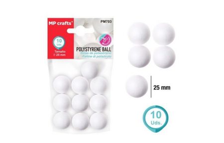 Polystyrénové koule 2,5 cm 10 ks