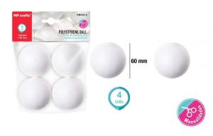 Polystyrénové koule 6 cm 4 ks