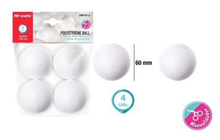 Polystyrénové koule 6 cm 4 ks