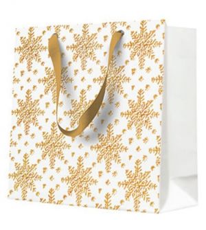 Vánoční papírová taška PAW CD Grunge Textured Snowflakes