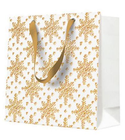 Vánoční papírová taška PAW CD Grunge Textured Snowflakes