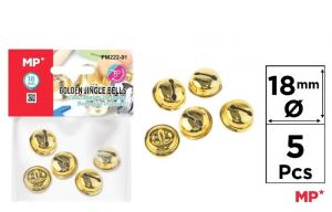 Rolničky 18 mm 5 ks zlaté