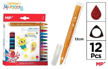 Fixy s brokátem 12 barev