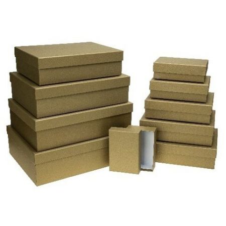 Dárkové krabice sada 10 ks 22001 zlaté