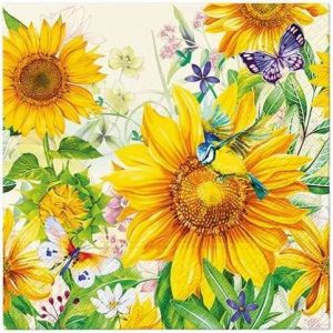 Ubrousky PAW Dekor L (20ks) Wild Sunflowers