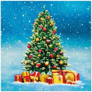 Ubrousky PAW Dekor L (20ks) Christmas Tree Gifts