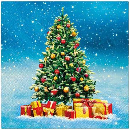 Ubrousky PAW Dekor L (20ks) Christmas Tree Gifts