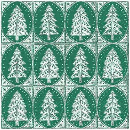 Ubrousky PAW Dekor L (20ks) Pattern Christmas green
