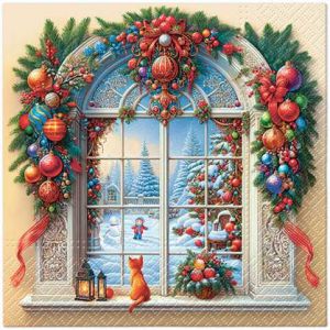 Ubrousky PAW Dekor L (20ks) Holiday Arch Decor