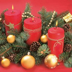 Ubrousky MAKI L (20ks) Classic Red Festive Arr