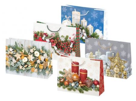 Vánoční papírová taška Pol-Mak T8 sestava 37 velká podélná