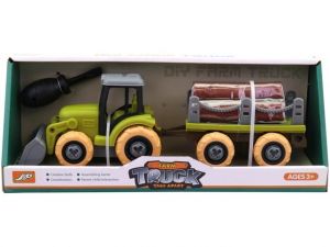 Traktor s vlečkou na šroubování, 28 x 7,5 x 8,5 cm