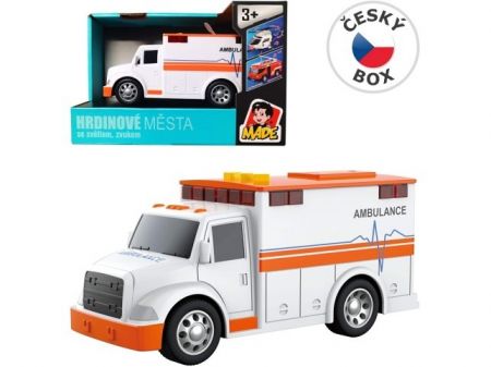 Auto ambulance, na baterie, světlo, zvuk