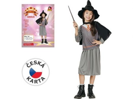 Šaty na karneval - čarodějnice, 120-130 cm