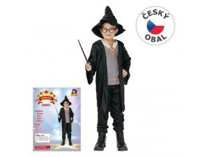 Šaty na karneval - kouzelník, 120-130 cm