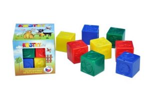 Kostky kubus plastové 8ks v krabičce 12x12x12cm