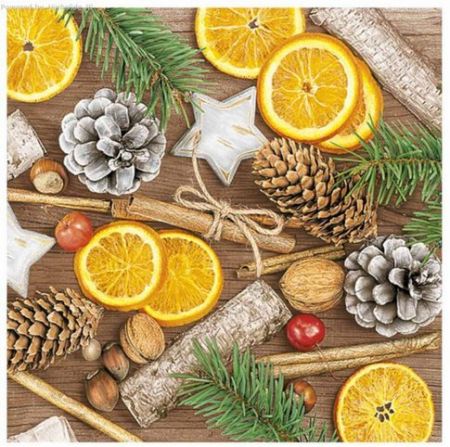 SLGW 026001 Conifer Twigs with Check Border