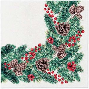 Papírový ubrousek Airlaid Winter Branches