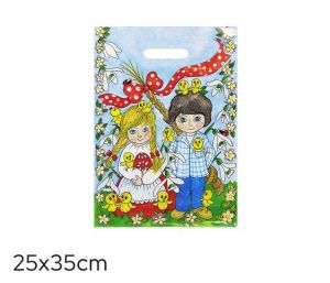 Velikonoční taška s průhmatem Veselé velikonoce 250x350mm LIKA