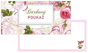 Dárková obálka na peníze nebo poukázky s nápisem dárkový poukaz