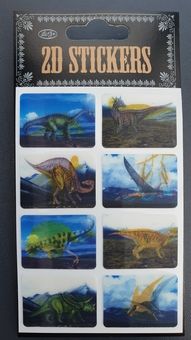 Nálepky samolepky 2D měnící dino 1 arch