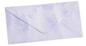 Obálka DL 220mm x 112mm metalická bílá