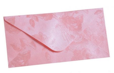 Obálka DL 220mm x 112mm  metalická růžová
