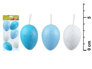 Vajíčka plast 6cm/6ks