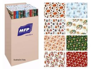 Balící papír vánoční role klasik 2ks 100x70cm