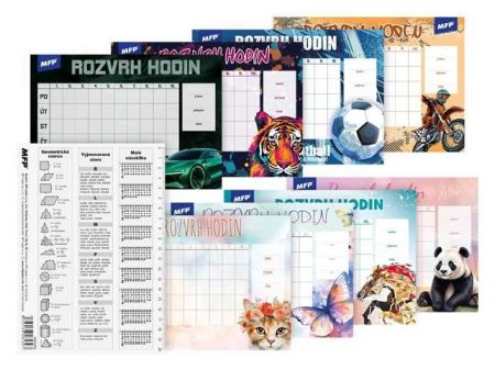 Rozvrh hodin A5, různé motivy