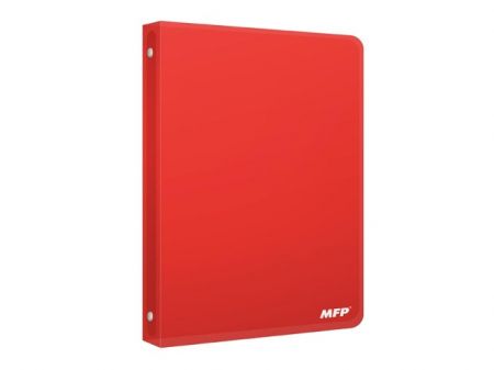Pořadač M 4-kroužek červený PP A4