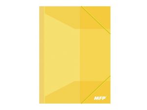 Složka M A4 žlutá 3 klopy s gumou PP