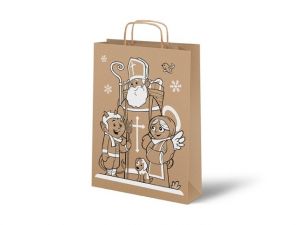 Taška hnědá papírová s uchem, Mikuláš