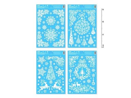 Okenní fólie Vánoce glitr. 20x30cm