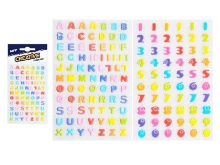 Samolepky písmena číslice mix 80x120mm