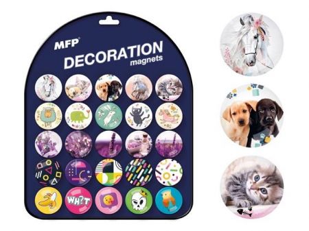 Magnet dekorační kulatý 3,5cm mix